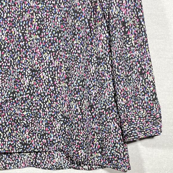 The Limited Tunic Blouse Women Size S Multicolor Print Roll-Tab Long Sleeve - Picture 15 of 16